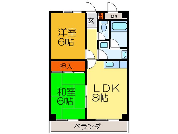 オルゴグラード長田の物件間取画像